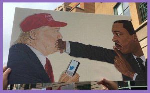 "My Brother's Keeper" used as a protest sign at the Women's March